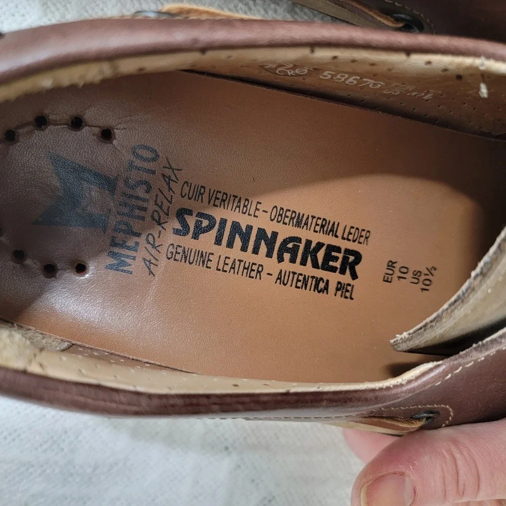 Mephisto Spinnaker Leather-Suede Two Tone Boat Shoes‎ Sz 10.5 US Air Relax